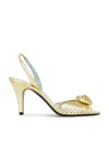 Valentino Garavani Gold Leather Royal Sandals