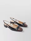 Valentino Valet Du Roi Leather Slingback Ballerina Flat