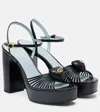 Valentino Garavani Sandal Royal Platform Sandal In Kidskin 115mm Woman Black 40.5 In Multi