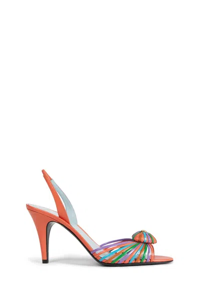 Valentino Garavani Open-back High-heeled Sandals In Multi
