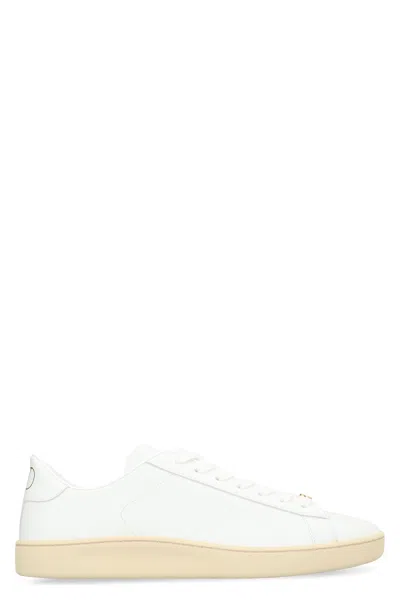 Valentino Garavani Premium Leather High-top Sneaker For Men In White