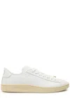 Valentino Royco Leather Sneakers In White And Green