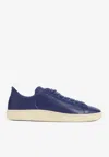 Valentino Royco Leather Sneakers With Rubber Sole In Multi