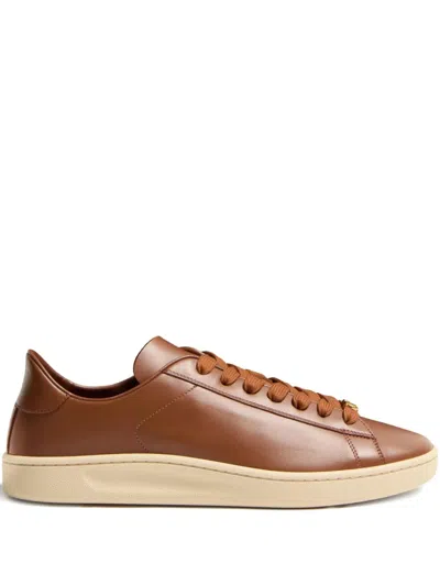 Valentino Garavani Royco Trainer In Nappa Calfskin In Tobacco