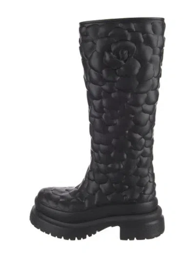 Pre-owned Valentino Garavani Rubber Rain Boots In Black