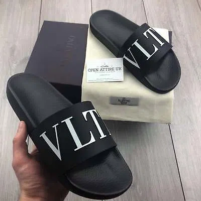 Pre-owned Valentino Rubber Slides In Colour_black, Footwear, Sale, Slides