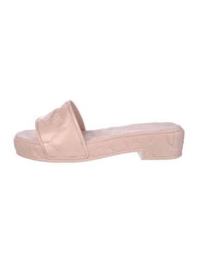 Pre-owned Valentino Garavani Rubber Slides In Pink