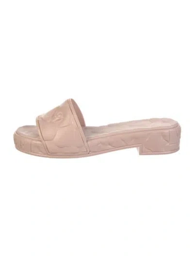 Pre-owned Valentino Garavani Rubber Slides In Pink