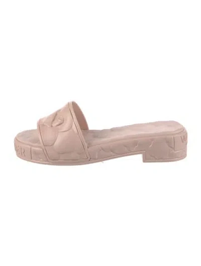 Pre-owned Valentino Garavani Rubber Slides In Pink