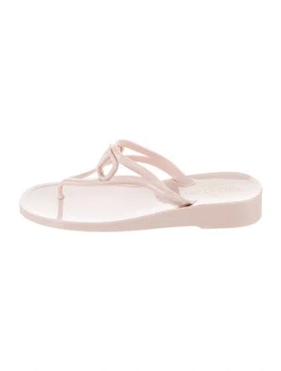 Pre-owned Valentino Garavani Rubber Slides In Pink
