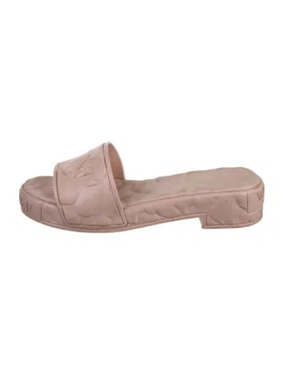 Pre-owned Valentino Garavani Rubber Slides In Pink