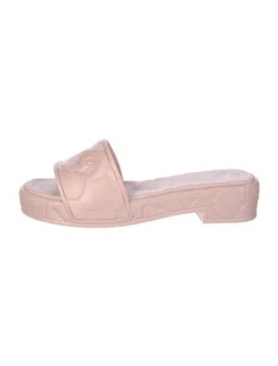 Pre-owned Valentino Garavani Rubber Slides W/ Tags In Pink