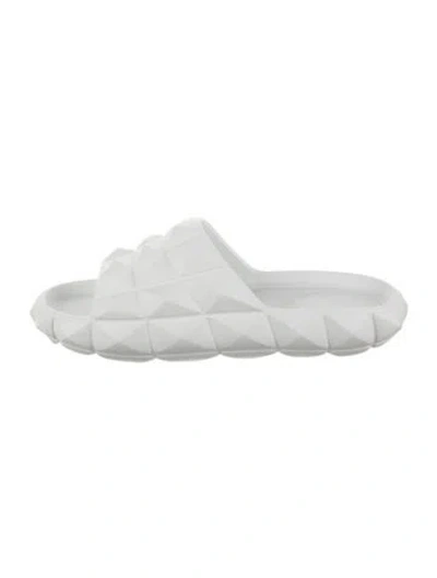 Pre-owned Valentino Garavani Rubber Slides In White