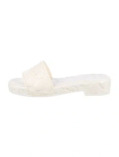 Pre-owned Valentino Garavani Rubber Slides In White