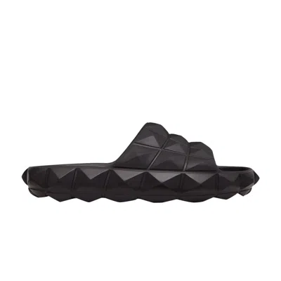 Pre-owned Valentino Garavani Valentino Rubber Wmns Roman Stud Turtle Slider 'black' | Women's Size 36