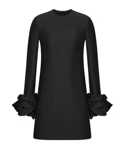 Valentino Crepe Couture Dress In Black