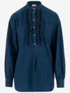 VALENTINO RUFFLE DENIM SHIRTS