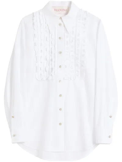 Valentino Garavani Cotton Popeline Shirt In White