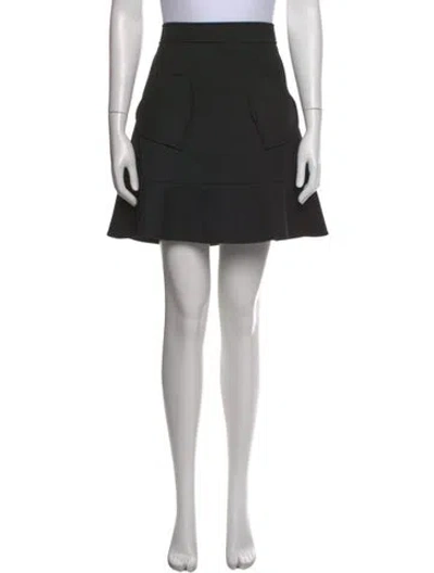 Pre-owned Valentino Ruffle Embellishment Mini Skirt In Black