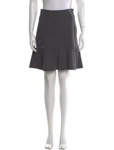 Pre-owned Valentino Ruffle Embellishment Mini Skirt In Gray