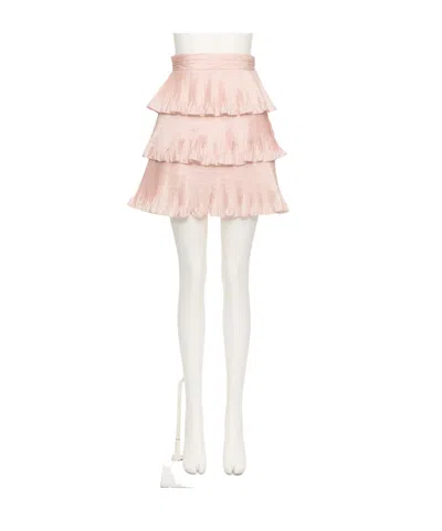 Valentino Ruffle Skirt In Pink