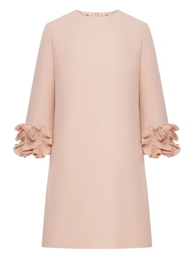 Valentino Ruffle-trim Mini Dress In Pink
