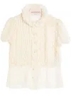 Valentino Chiffonbluse Frau Elfenbein 46 In White