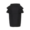 Valentino Black Skirt With Ruffles On The Sides In Black
