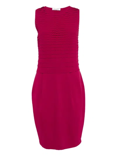 Pre-owned Valentino Ruffled-detail Midi Dress