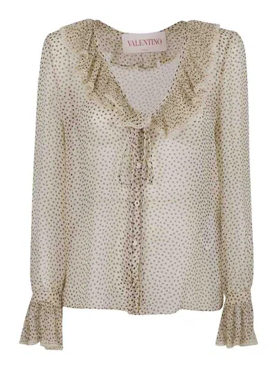 VALENTINO RUFFLED DETAILING SHIRT