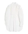 Valentino Cotton-linen-blend Ruffled Shirt Dress In White