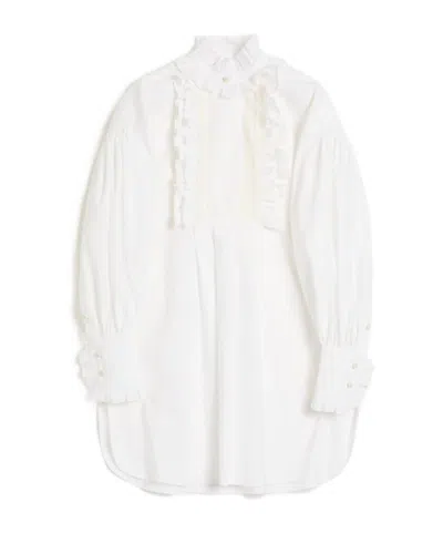 Valentino Ruffled Dress In White