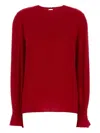 Valentino Crewneck Long-sleeved Top In Red