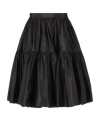 Valentino Taffeta Silk Skirt In Black