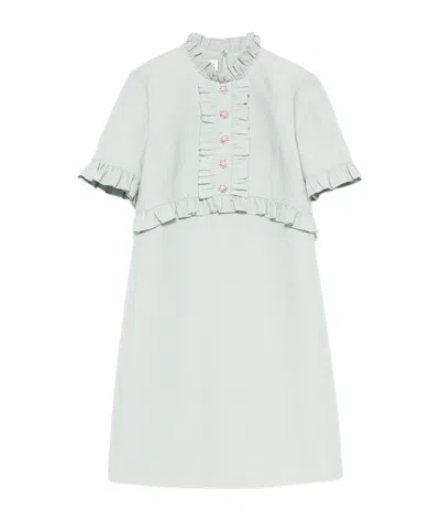 Valentino Women's Luxurious Virgin Wool And Silk In Green