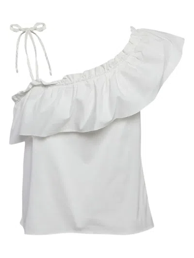 Pre-owned Valentino Ruffled One-shoulder Top