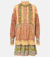 Valentino Kurzes Kleid Aus Voyage Imaginaire Kaschmir-musselin Frau Multicolor 44 In Multicoloured
