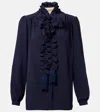 Valentino Ruffled Silk Crêpe De Chine Blouse