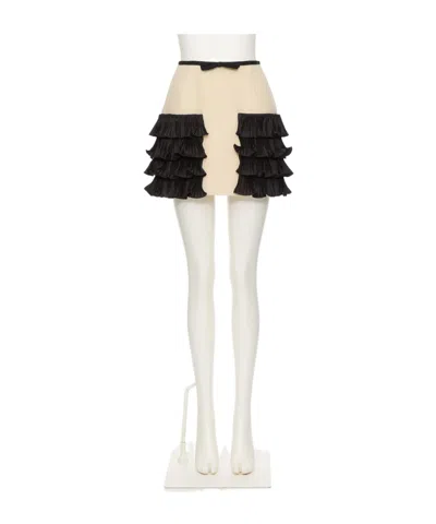 Valentino Ruffled Skirt In Black