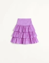 Valentino Ruffled Taffeta Skirt Woman Amethyst 40