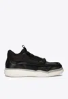 Valentino Garavani Hybrid Rainboot Leather Sneakers With Signature Branding