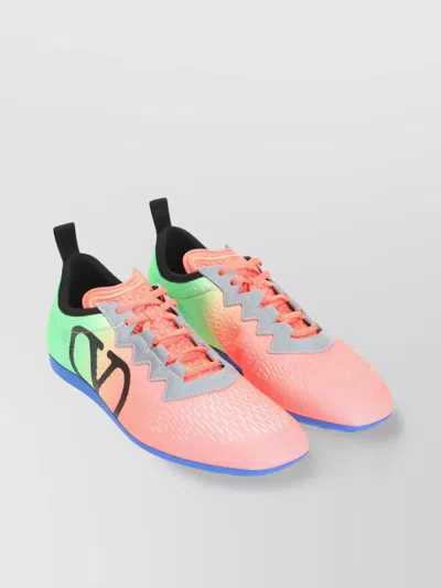 Valentino Garavani Runner Sneakers Fluorescent Accents In Pink