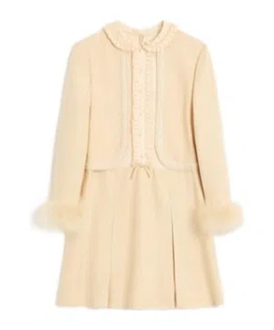 VALENTINO VALENTINO FEATHER DETAILED LONG-SLEEVED MINI DRESS