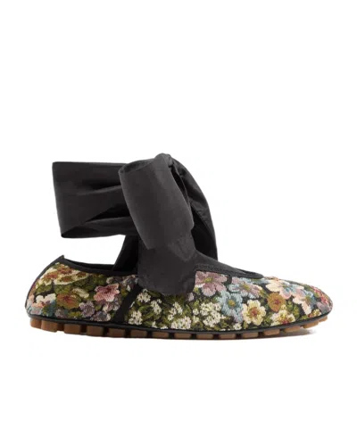 Valentino Garavani Rythmika Ballerina In Après L'hiver Jacquard Fabric In Multi