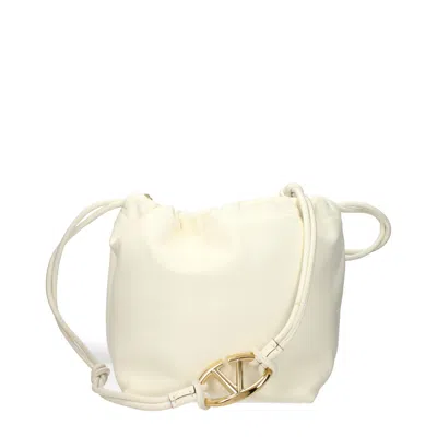 Valentino Garavani Women's Shoulder Bags Beige/ivory Leather In White