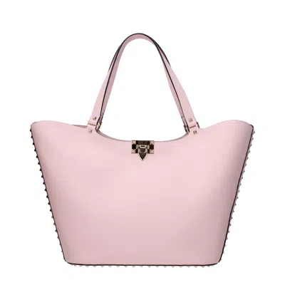 Valentino Garavani Women's Rockstud Shoulder Bags Pink Leather/quartz