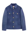 Valentino Gold-button Flap-pocket Jacket In Blue