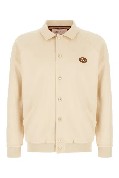Valentino Jersey Felpa Vlogo Signature Cotton Piguet Sweatshirt In Nude