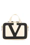 Valentino Sand Nappa Leather Viva Superstar Handbag In White