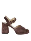 Valentino Fawcette Suede Platform Sandals With 100mm Heel In Brown